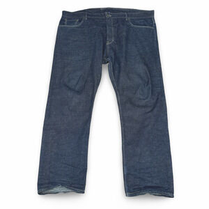 Railcar Fine Goods Jeans Mens 48x30 Blue Denim Dark Galactic Button Fly Straight